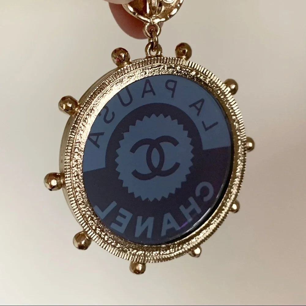 Chanel Large Logo Disc Earrings
